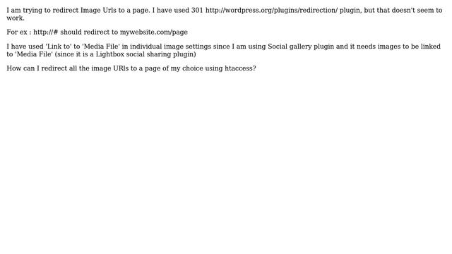 Wordpress: Redirect Image Url to a page via htaccess смотреть онлайн