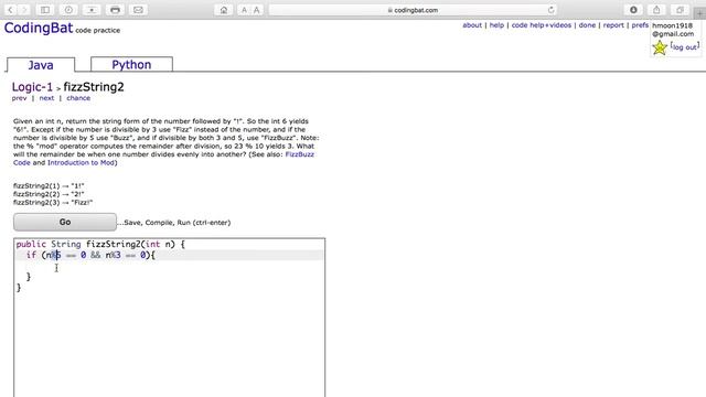Logic 1 (fizzString2) Java Tutorial || codingbat com смотреть онлайн