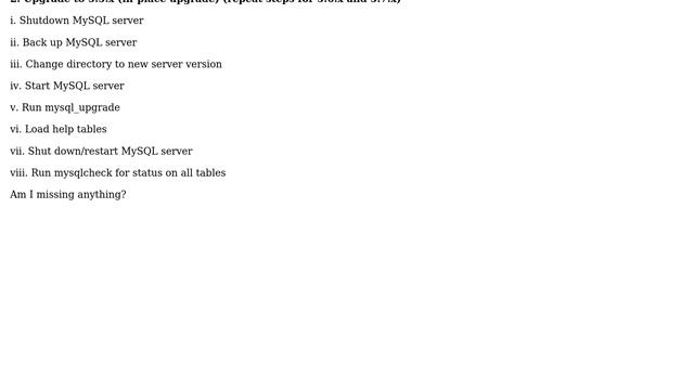 DevOps & SysAdmins: How should I go about upgrading mysql server from 5.0.67 to latest? смотреть онлайн