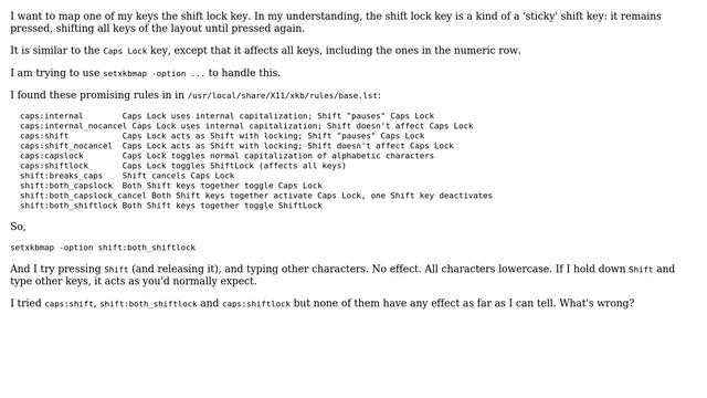 How do I enable Shift Lock? (Sticky shift key)? смотреть онлайн