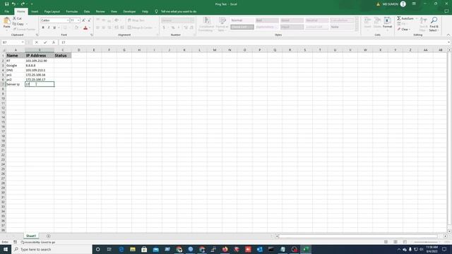 How to create Ip Address Ping monitoring tool with Microsoft Excel смотреть онлайн