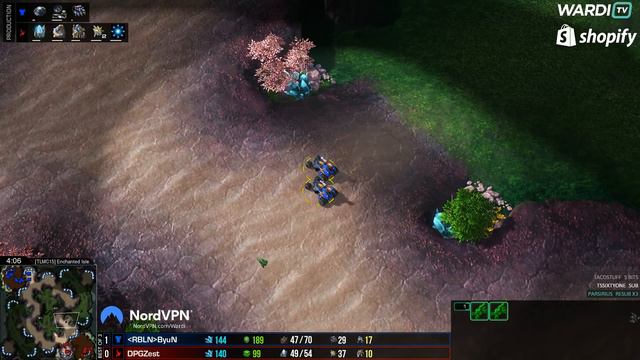 ByuN vs Zest - CRAZY NEW MAPS! (TvP) смотреть онлайн