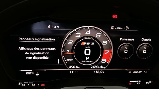 Le virtual Cockpit de l'Audi RS3 2018 смотреть онлайн