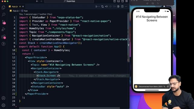 #14 Navigating between screens part 01 #reactnative #router #navigation смотреть онлайн