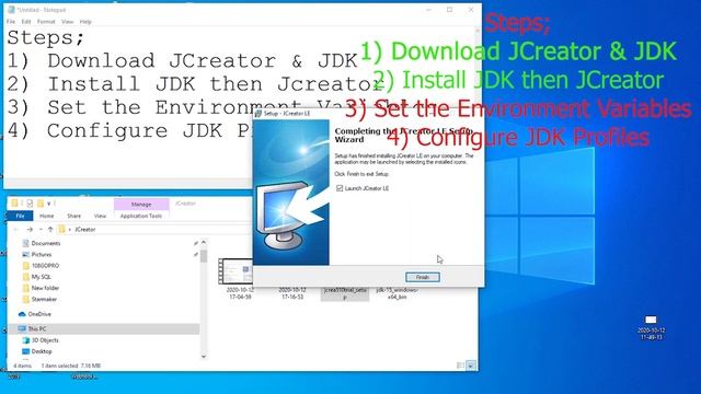 How to Install JCreator along with JDK. смотреть онлайн