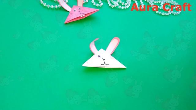 Закладка Зайчик Как сделать закладку для книги своими руками DIY Детские поделки из бумаги Оригами смотреть онлайн