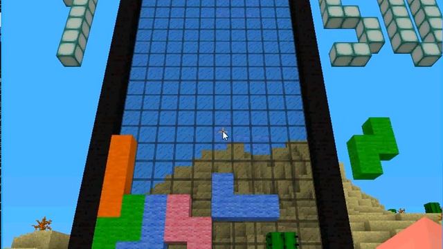 Minetris - falling block game in Minecraft with Python смотреть онлайн