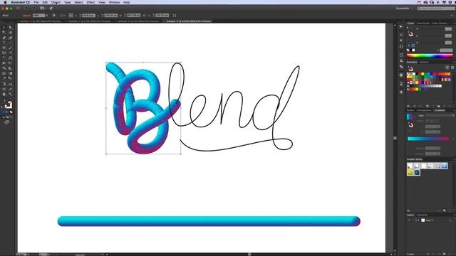 How to use the BLEND TOOL - Adobe Illustrator Tutorial смотреть онлайн