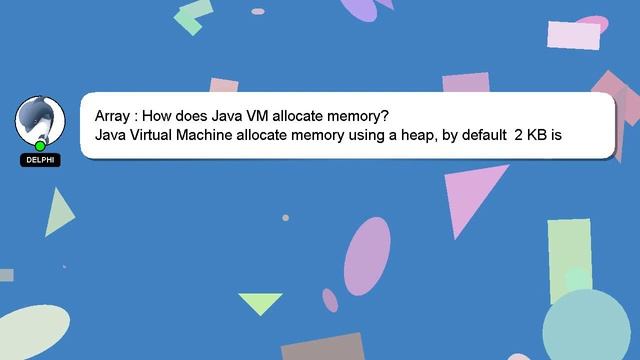 Array : How does Java VM allocate memory? смотреть онлайн
