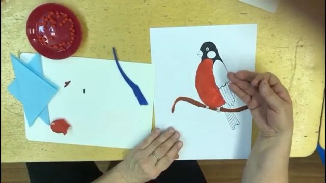 Мастер - класс для детей и их родителей! Пластилинография "Снегирь на ветке" смотреть онлайн