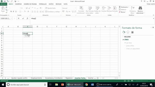 Excel 1: Insertar Fecha y Hora actual смотреть онлайн