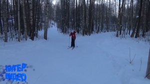 Лыжная трасса в Парголово. Коньковый ход-первые шаги.