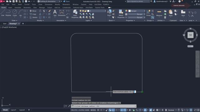 أسرع طريقة لعمل FILLET فى الأتوكاد | Autocad Yqarch смотреть онлайн