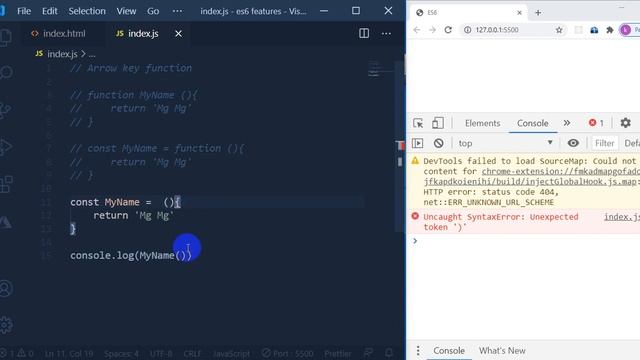 Part 5 ES6 features (Arrow Key Function) myanmar смотреть онлайн