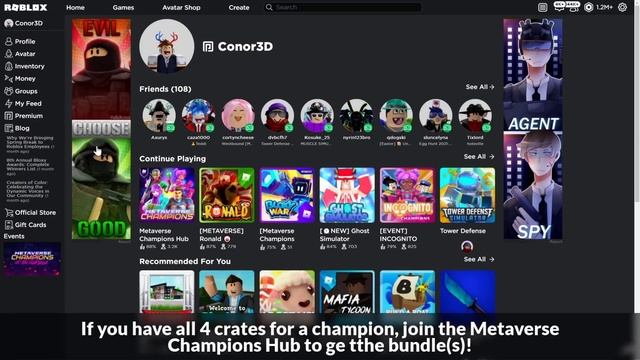 [EVENT] How to get FOUR CHAMPION BUNDLES in the METAVERSE CHAMPIONS HUB | Roblox смотреть онлайн