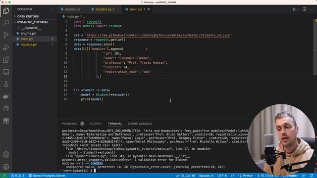 Pydantic - Nested Models, JSON Schema and Auto-Generating Models with datamodel-code-generator смотреть онлайн