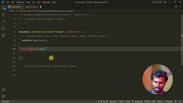 #40 - Javascript Keyboard Events - (தமிழில்) (Tamil) | JavaScript DOM смотреть онлайн