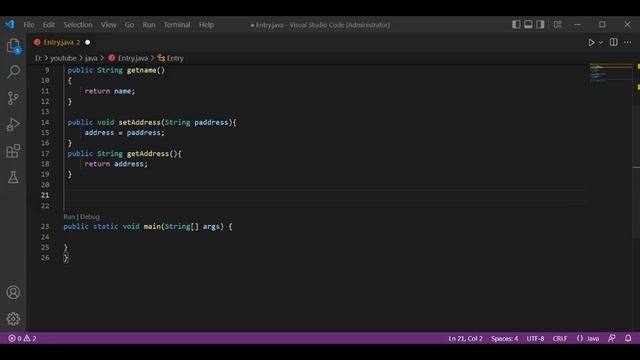 Java Address Book entry class example смотреть онлайн