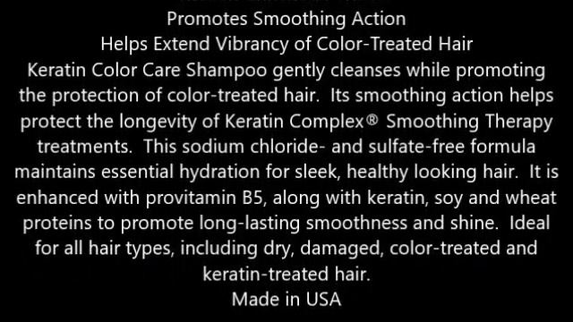 Keratin Complex Smoothing Therapy Keratin Color Care Shampoo 33 8 OZ смотреть онлайн