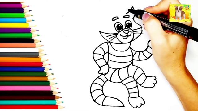 Как нарисовать ПРОСТАКВАШЕНО.Рисунок КОТ МАТРОСКИН#дети# смотреть онлайн