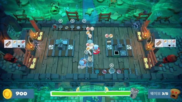 Overcooked 2 - Night of the Hungry Horde - horde 4, 2 player 100%, no repair смотреть онлайн