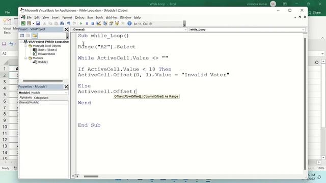 While Loop In Excel VBA смотреть онлайн