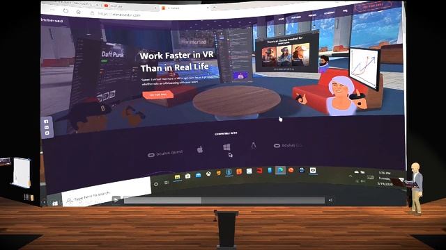 Immersed Overview - Get work done with your PC in virtual reality! (For Oculus Quest / Quest 2) смотреть онлайн