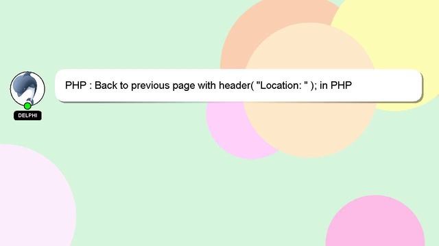 PHP : Back to previous page with header( "Location: " ); in PHP смотреть онлайн