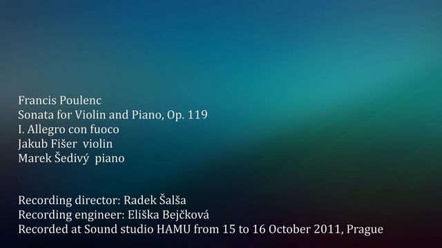 F. Poulenc: Sonata for Violin and Piano, Op. 119 (I. Allegro con fuoco) смотреть онлайн