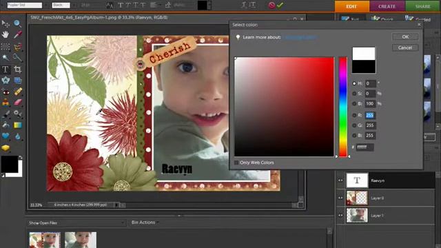 Digital Scrapbooking Tutorial for PSE: Make a layout part 2 смотреть онлайн