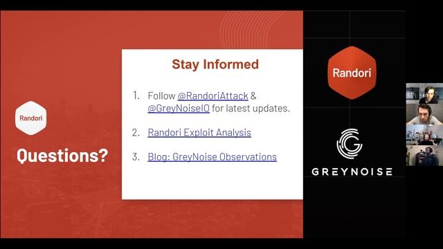Log4j | CVE 2021-44228 Webinar with Randori and GreyNoise смотреть онлайн
