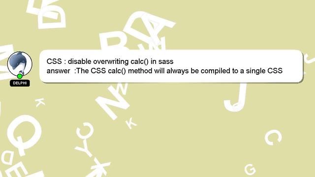 CSS : disable overwriting calc() in sass смотреть онлайн