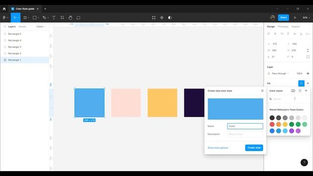 Generating Color Style Guide in Figma смотреть онлайн