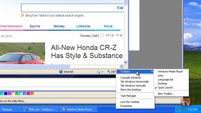 Installing and Removing Toolbars in Windows XP смотреть онлайн