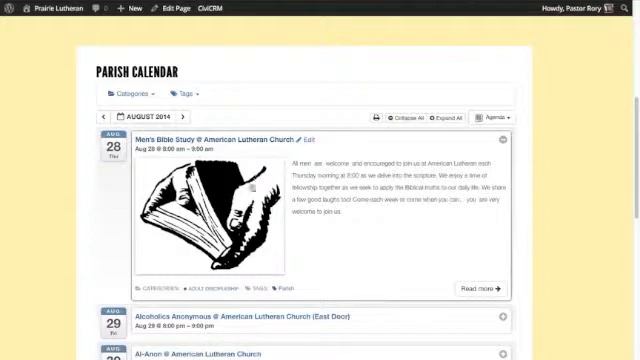 Front End Calendar Options смотреть онлайн
