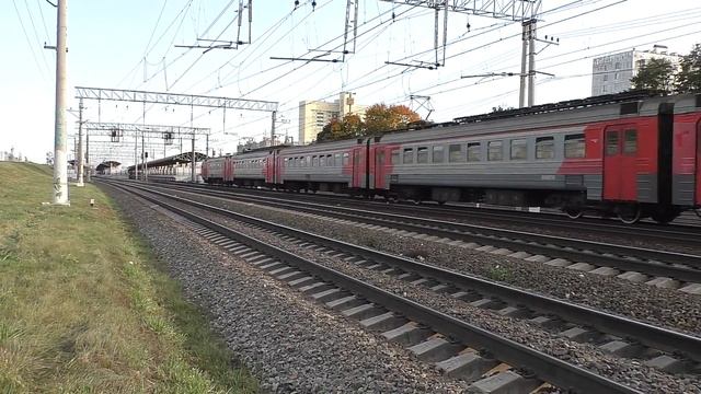 Электропоезд ЭД4М-0286 (ТЧ-7) пригородный поезд №6121 88 км - Москва. смотреть онлайн