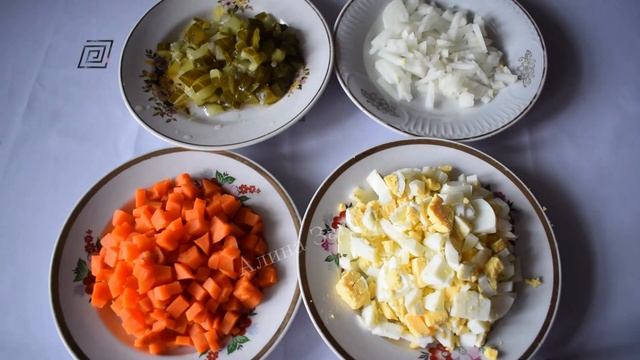 Салат с печенью минтая. Очень вкусный! смотреть онлайн