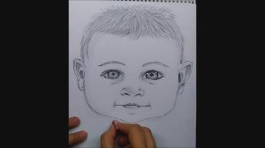 Как нарисовать портрет ребенка \\ малыша \\ Рисуем младенца