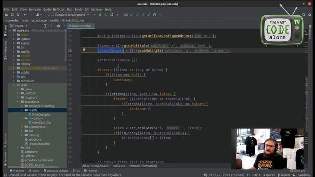 PHP Integration Testing Tutorial Codeception für interne Links смотреть онлайн