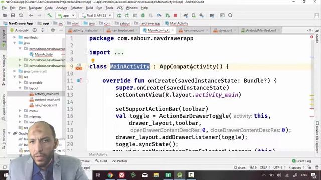 76 Android Kotlin Navigation Drawer App Run NavigationView with toggle button смотреть онлайн