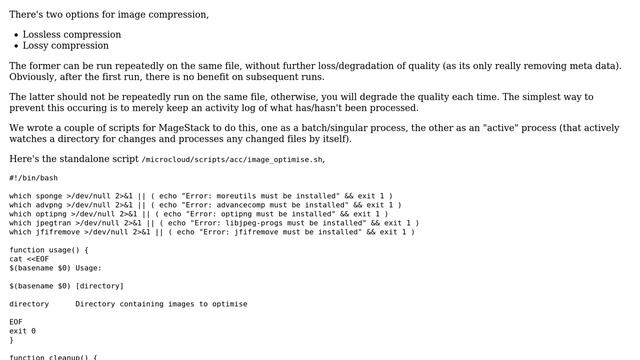 Magento: Repetitive use of OptiPNG / JPEGTran / GIFSicle смотреть онлайн