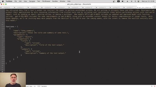 ChatGPT AP: Function Calling with Python JSON Output Example смотреть онлайн