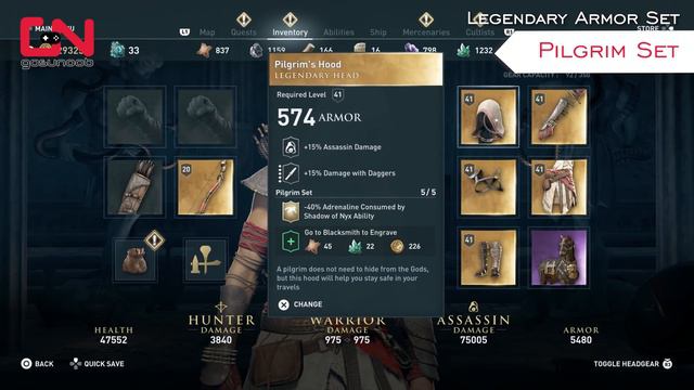 Assassin's Creed Odyssey - All Legendary Armor Set - Showcase смотреть онлайн