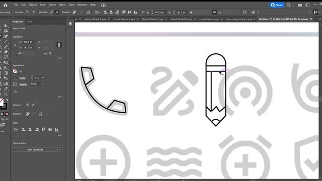 How to create a simple icons in AI using shape and pen tools | Icons tutorial. смотреть онлайн