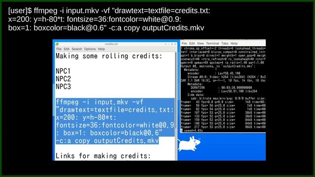 ffmpeg - making rolling credits смотреть онлайн