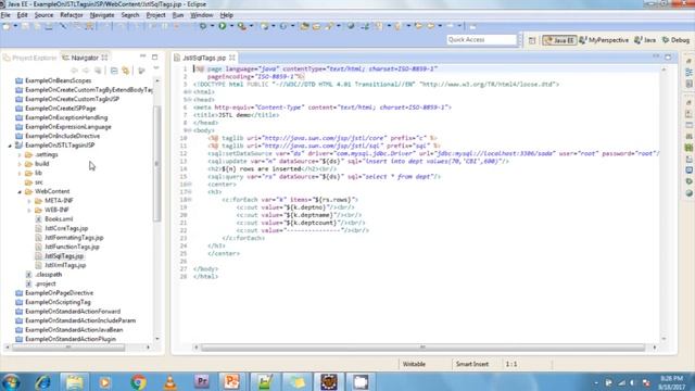 Lesson - 21 : JSP - JSTL SQL Tags in JSP смотреть онлайн
