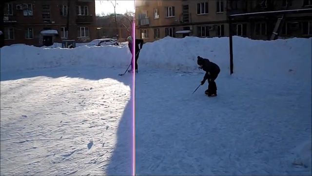 Леша учится играть в хоккей смотреть онлайн