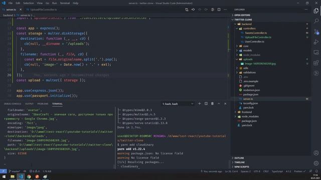 #13: Разрабатываем клон Twitter на ReactJS + NodeJS (pre-middle / middle) (backend) смотреть онлайн