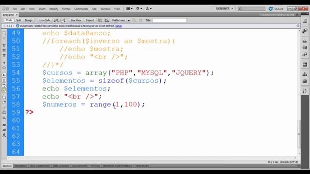 Curso de php aula 25 sizeof e range do php смотреть онлайн