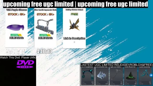 FREE ROBLOX UGC LIMITEDS! (Countdowns!) смотреть онлайн